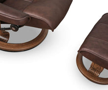 Load image into Gallery viewer, Stressless® Admiral Recliner & Ottoman - Chocolate