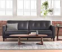 Load image into Gallery viewer, Gregata Leather Sofa - Black
