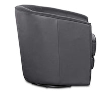Load image into Gallery viewer, Theva Leather Swivel Chair - Black

