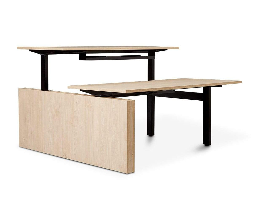 Jensen Double Sit Stand Desk with Reversible Panel
