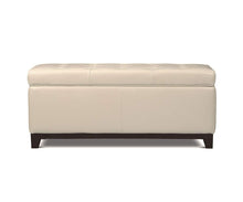 Load image into Gallery viewer, Pauline Leather Storage Ottoman

