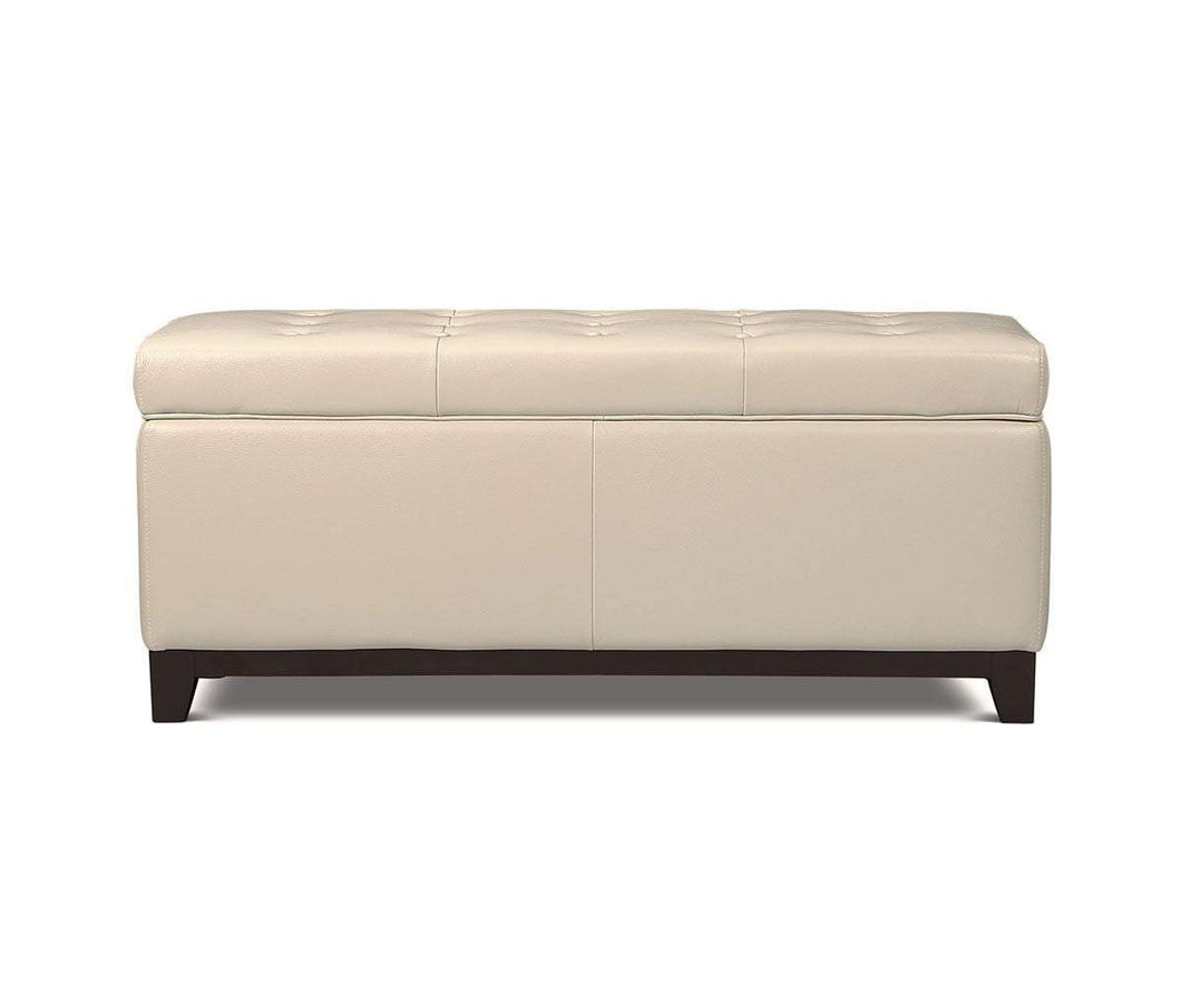Pauline Leather Storage Ottoman