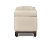 Load image into Gallery viewer, Pauline Leather Storage Ottoman

